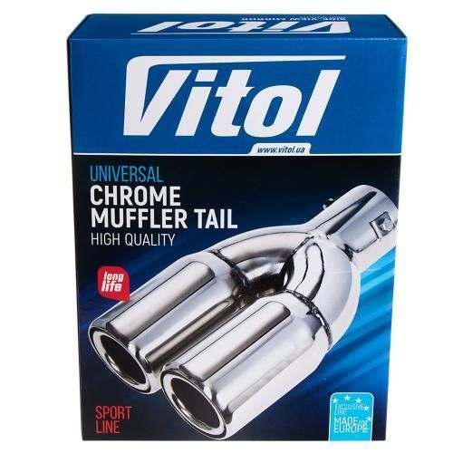 Насадка на глушник Vitol НГ-0478 d 64 мм з нержавійки НГ-0478 фото