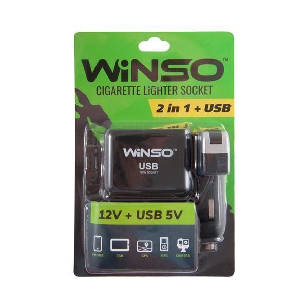 Розгалужувач прикурювача Winso 2в1 200120 200120 фото