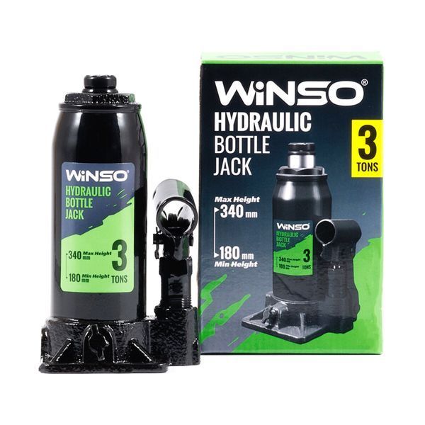 Домкрат гидравлический бутылочный Winso 170300 3т 180-340мм 170300 фото