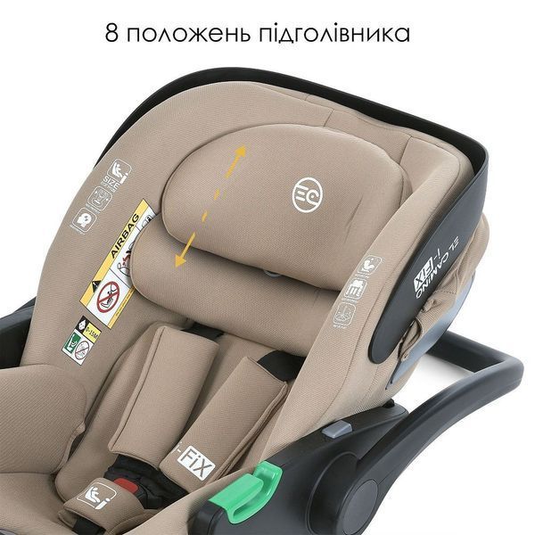 Детское автокресло ME 1110 i-FIX Natural Beige i-SIZE R129, рост ребенка 40-87см, рег.подголовник, 2 ур. беж ME 1110 i-FIX Natural Beige фото