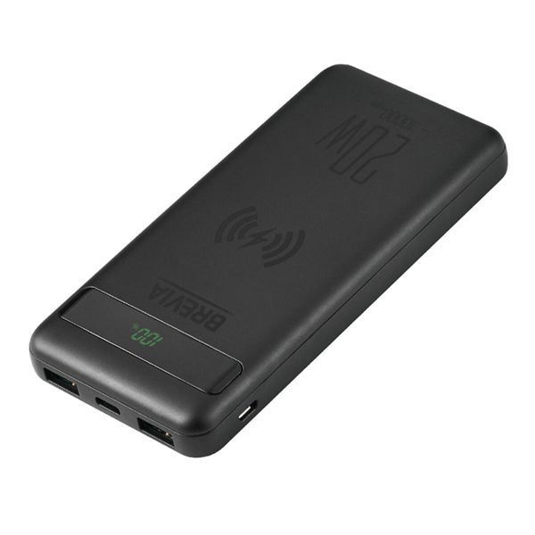 Повербанк (Power Bank) Brevia 10000mAh 20W Wireless Qi10W Li-Pol, LCD 7987 фото