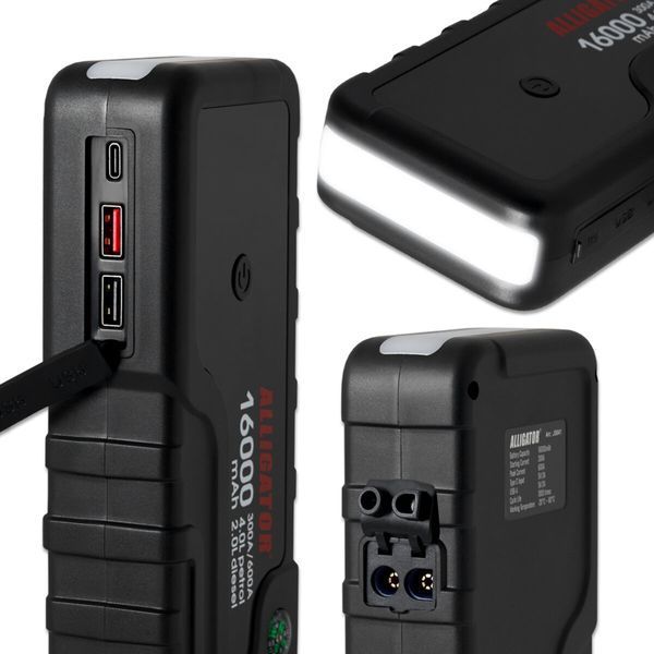 Бустер (пусковое устройство) Alligator Jump Starter 300A/600A 16000mAh JS841 фото