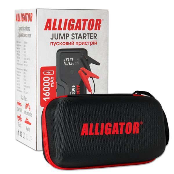 Бустер (пусковое устройство) Alligator Jump Starter 300A/600A 16000mAh JS841 фото