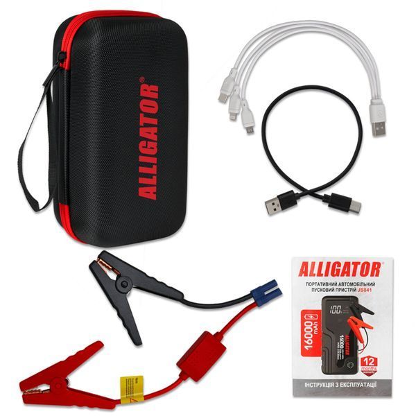 Бустер (пусковое устройство) Alligator Jump Starter 300A/600A 16000mAh JS841 фото