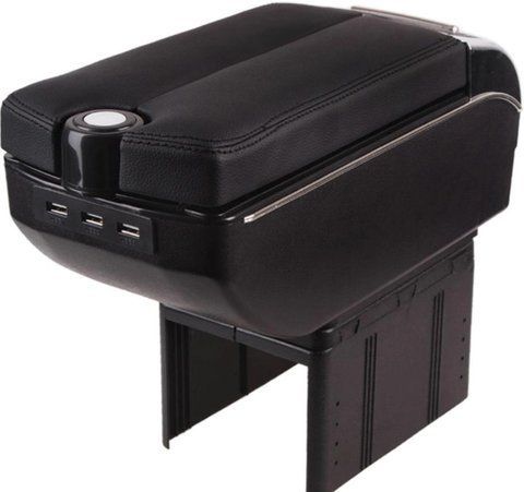 Підлокітник універсальний чорний, попільничка, підстаканник, 7 USB Vitol HJ48020B HJ48020B фото