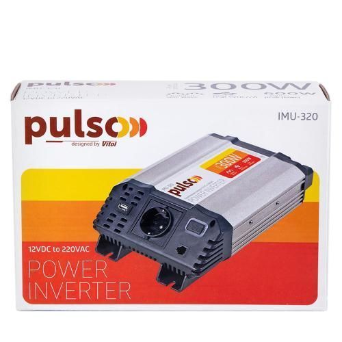 Преобразователь напряжения 12V-220V 300W USB-5VDC2.0A Pulso IMU-320 IMU-320 фото