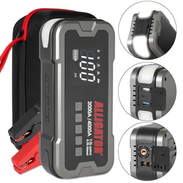 Бустер (пускозарядний пристрій) Alligator JS850 Jump Starter 2000A/4000A 24000mAh з компресором 10Bar JS850 фото