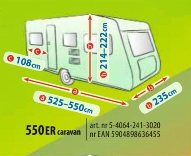Тент чехол на Дом на колесах 550x235x222см Mobile Garage Caravan 550ER KEGEL 5-4064-241-3020 5-4064-241-3020 фото