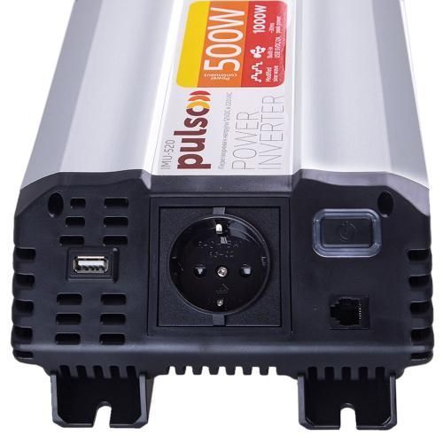 Перетворювач напруги 12V-220V 500W USB-5VDC2.0A PULSO IMU-520 IMU-520 фото