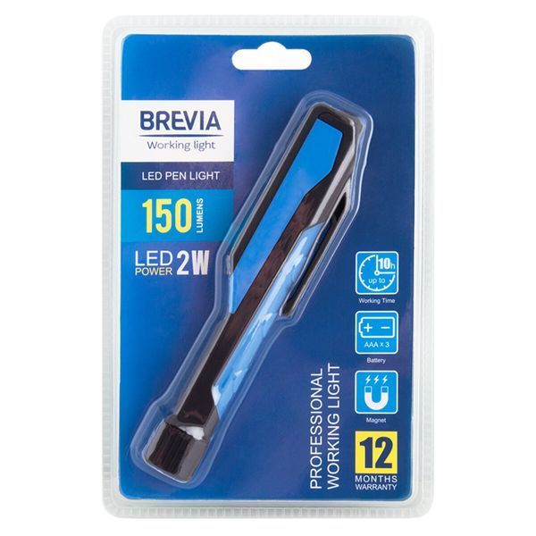 Ліхтар інспекційний Brevia 11390 LED Pen Light 2W LED, 150 lm, IP20, IK05, 3xAAA 11390 фото