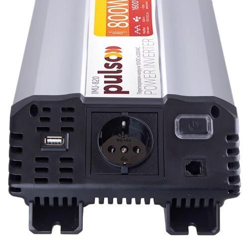 Перетворювач напруги 12V-220V 800W USB-5VDC2.0A PULSO IMU-820 IMU-820 фото