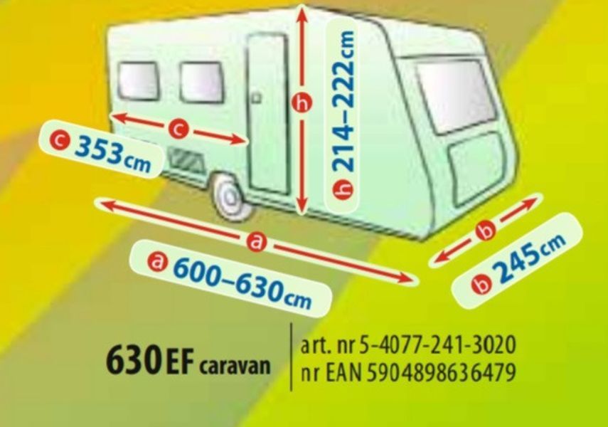 Тент Будинок на колесах 630x245x222см Mobile Garage Caravan 630EF KEGEL 5-4077-241-3020 5-4077-241-3020 фото