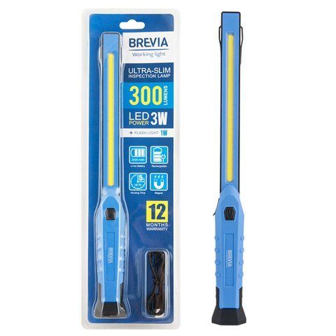 Ліхтар інспекційний Brevia 11380 LED 3W COB+1W LED 300 lm, 2000 mAh, час роботи до 3 годин, IP20 11380 фото