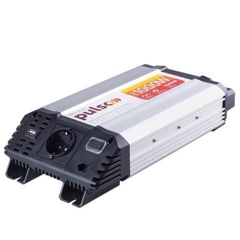Перетворювач напруги 12V-220V 1000W USB-5VDC2.0A PULSO IMU-1020 IMU-1020 фото