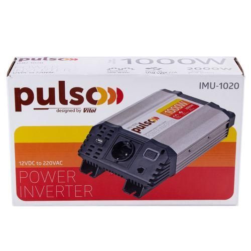 Преобразователь напряжения 12V-220V 1000W USB-5VDC2.0A PULSO IMU-1020 IMU-1020 фото