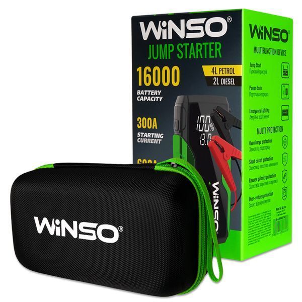 Бустер (пусковое устройство) Winso Jump Starter 300A/600A 16000mAh 140310 140310 фото