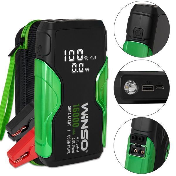 Бустер (пусковое устройство) Winso Jump Starter 300A/600A 16000mAh 140310 140310 фото