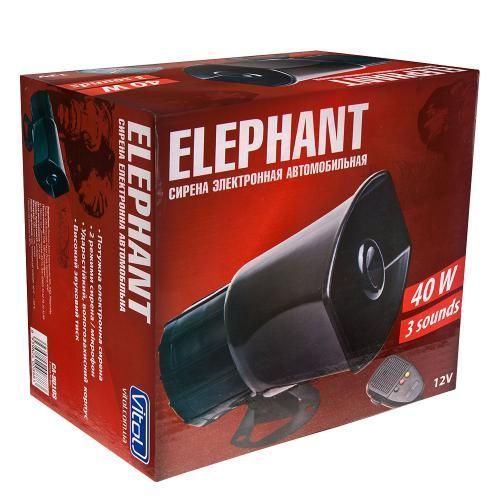 СГУ Сигнал сирена з мікрофоном 3-тональна 40 Вт Elephant CА-90103 CА-90103 фото СГУ Сигнал сирена з мікрофоном 3-тональна 40 Вт Elephant CА-90103 CА-90103 фото