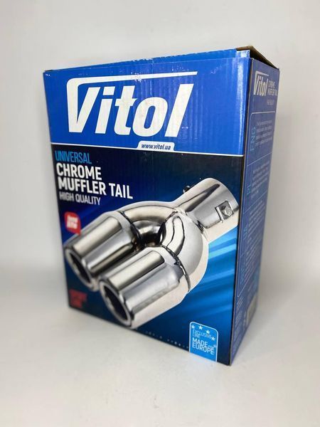 Насадка на глушник Vitol НГ-0109-BKP d 64мм з нержавійки НГ-0109-BKP фото