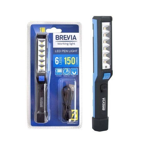 Ліхтар інспекційний Brevia 11210 LED Pen Light 6SMD+1W LED 150 lm 900 mAh microUSB 11210 фото