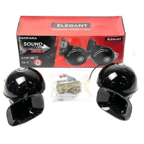 Сигнали равлик 12В 115mm чорні ВОЛГА Elegant 100 791 El 100 791 фото
