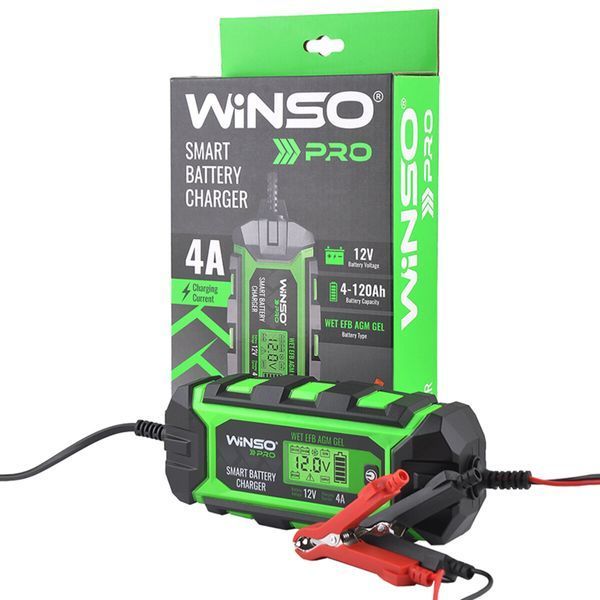 Зарядний пристрій АКБ Winso 139320 Pro 12 V, 4A LCD 139320 фото