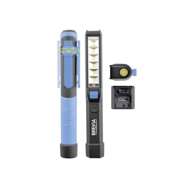 Ліхтар інспекційний Brevia 11210 LED Pen Light 6SMD+1W LED 150 lm 900 mAh microUSB 11210 фото