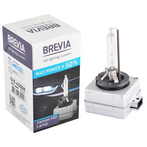 Ксеноновая лампа Brevia D1S +50%, 4300K, 85V, 35W PK32d-2, 1шт 85114MP фото