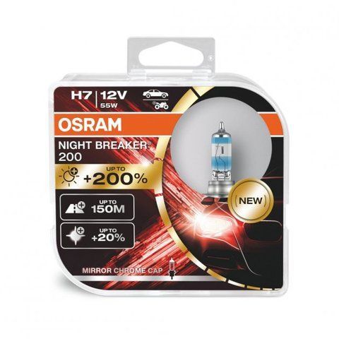Лампи галогенні H7+200% 12V 55W Osram Night Breaker Lazer H7+200% фото