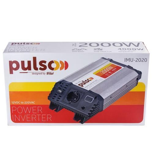 Перетворювач напруги інвертор 2000W 12V-220V USB 2.0A Pulso IMU-2020 IMU-2020 фото