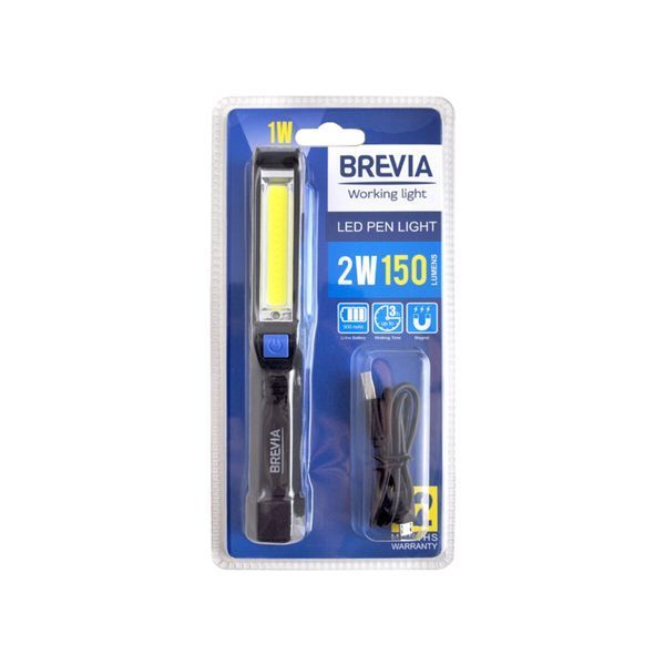 Ліхтар інспекційний Brevia 11220 LED Pen Light 2W COB+1W LED 150 lm 900 mAh microUSB 11220 фото
