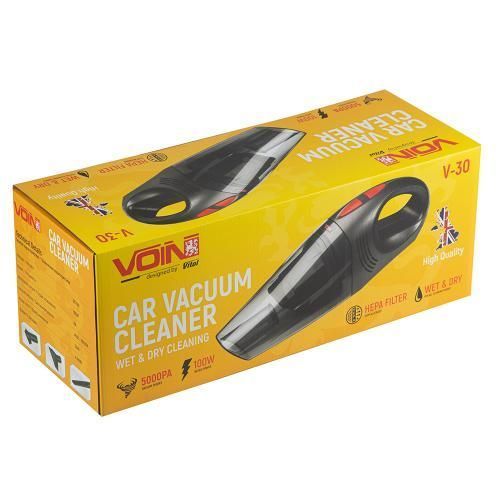 Пылесос автомобильный 100W VOIN V-30 влажная и сухая чистка, сумка V-30 фото