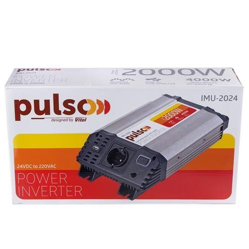 Преобразователь инвертора напряжения 24V-220V 2000W Pulso IMU-2024 модифицированная волна IMU-2024 фото