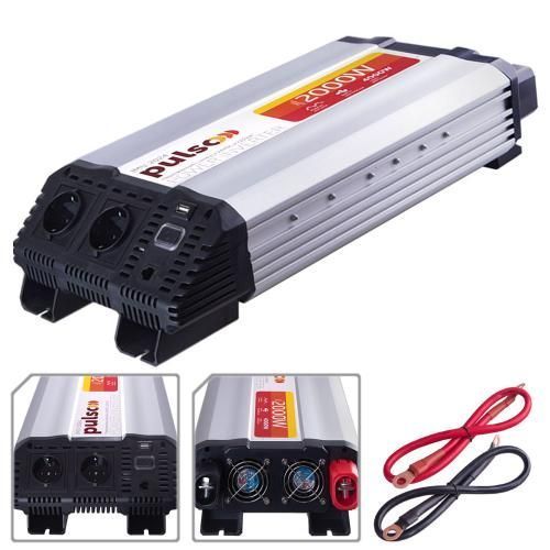 Преобразователь инвертора напряжения 24V-220V 2000W Pulso IMU-2024 модифицированная волна IMU-2024 фото