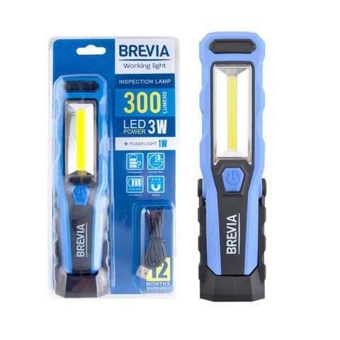 Ліхтар інспекційний Brevia 11320 LED 8SMD+1W LED 300 lm 2000 mAh microUSB 11320 фото