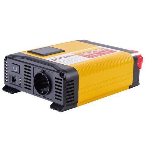 Перетворювач напруги 12V-220V 600W LCD USB-5VDC2.0A Pulso ISU-600 синусоїдна хвиля ISU-600 фото