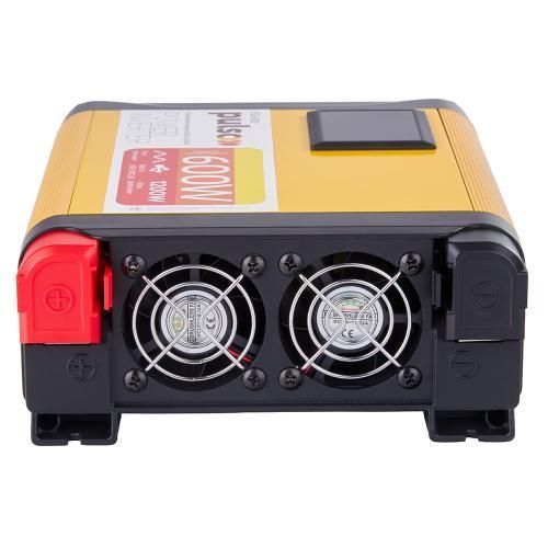 Перетворювач напруги 12V-220V 600W LCD USB-5VDC2.0A Pulso ISU-600 синусоїдна хвиля ISU-600 фото