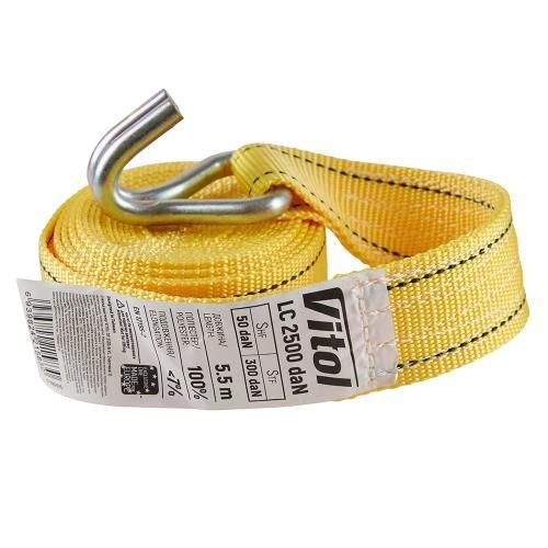Ремень стяжной 5т 50мм х 6м Vitol ST-212D-6 YL ST 212D-6 YL фото