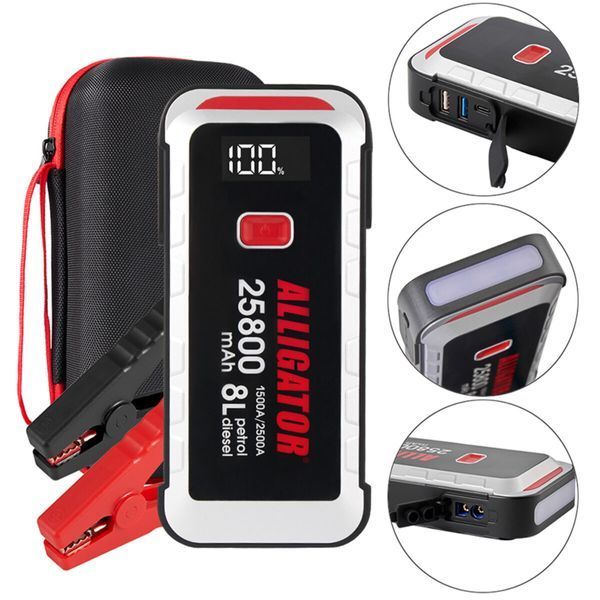 Пусковий пристрій Alligator JS847 Jump Starter 1500A/2500A 25800mAh зі Smart-клемами JS847 фото