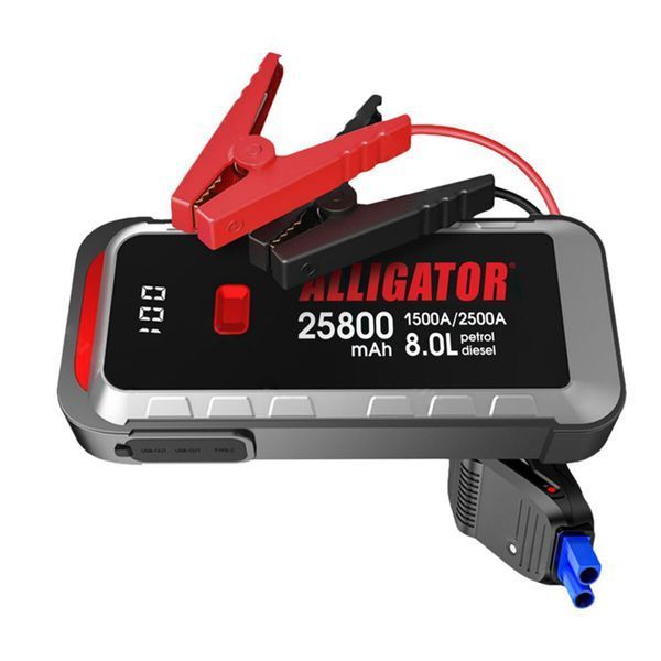 Пусковий пристрій Alligator JS847 Jump Starter 1500A/2500A 25800mAh зі Smart-клемами JS847 фото