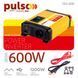 Перетворювач напруги 12V-220V 600W LCD USB-5VDC2.0A Pulso ISU-600 синусоїдна хвиля ISU-600 фото 2