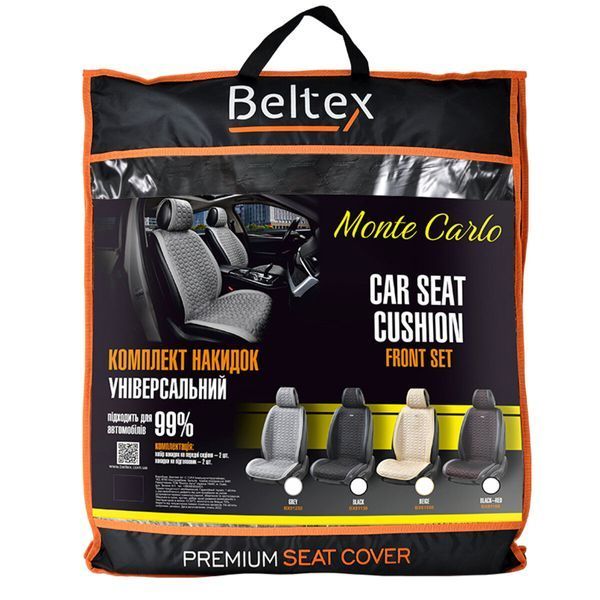 Премиум накидки для передних сидений BELTEX BX81150 Monte Carlo black BX81150 фото