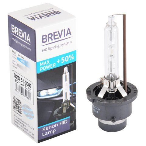 Ксеноновая лампа Brevia D2S +50%, 5500K, 85V, 35W PK32d-2, 1шт 85215MP фото