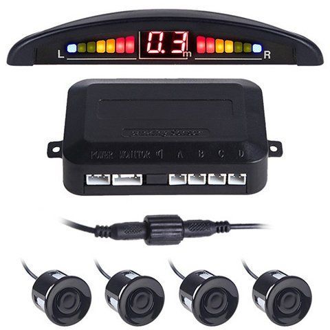 Паркувальна система Pulso LP-10140, LED, 4 датчики D=22мм, конектор, black LP-10140 фото