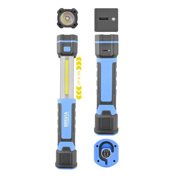 Телескопічна інспекційна лампа Brevia 11340 LED 3 W COB+1W LED 300 lm 2000 mAh, microUSB 11340 фото