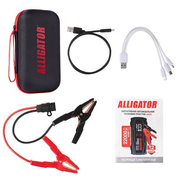 Пусковий пристрій Alligator JS845 Jump Starter 1000A/2000A 22000mAh JS845 фото