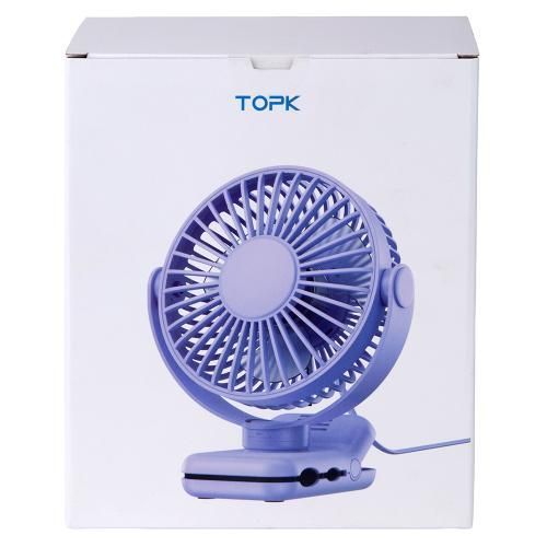 Вентилятор від USB TOPK K62B на кліпсі, 3 швидкості K62B фото