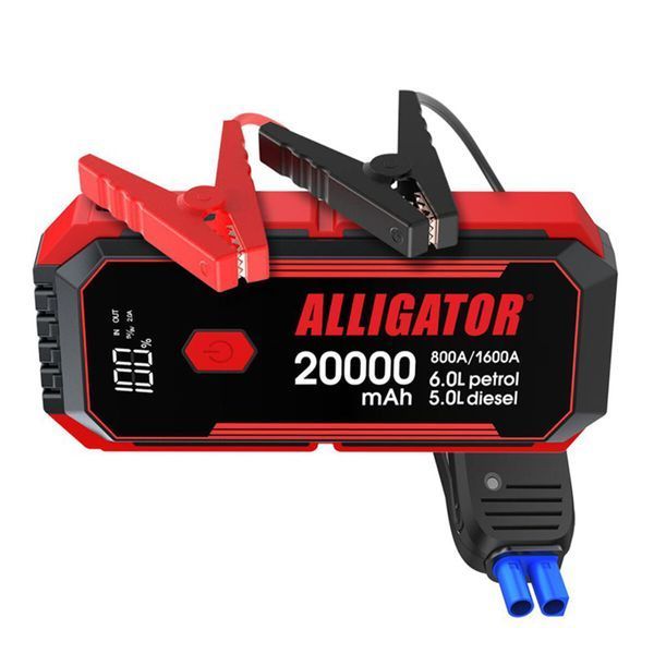 Пусковое устройство Alligator JS843 Jump Starter 800A/1600A 20000mAh со Smart-клеммами JS843 фото