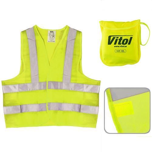 Жилет безпеки світловідбивний (yellow) Vitol ЖБ005 166 Y XXL ЖБ005 фото