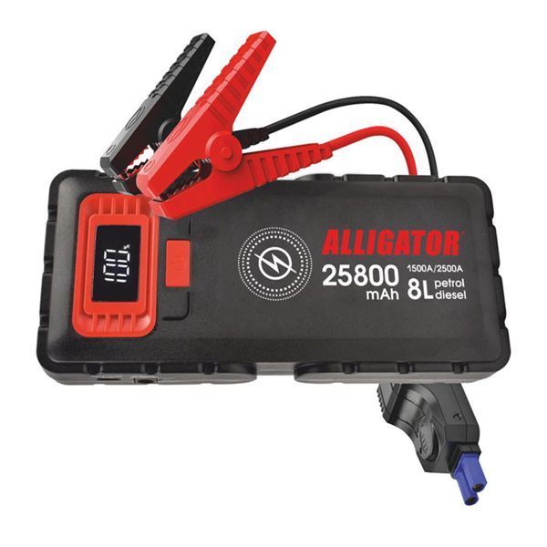 Пусковое устройство Alligator Jump Starter JS848 1500A/2500A 25800mAh со Smart-клемами и беспроводной зарядкой JS848 фото